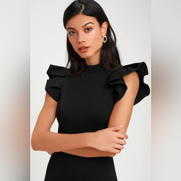 Backless Ruffle Midi Dress - Picture 3 of 5